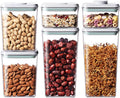 Pop Food Storage Containers Set, 6Pcs Airtight Containers with Lids for Kitchen Pantry Organizers