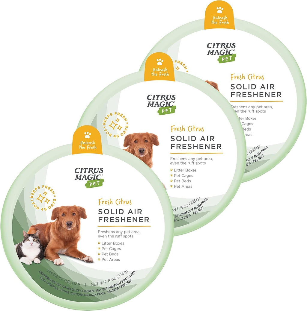 Citrus Magic Pet Odor Absorbing Solid Air Freshener for Home, Air Purifier, Fresh Citrus, Must have