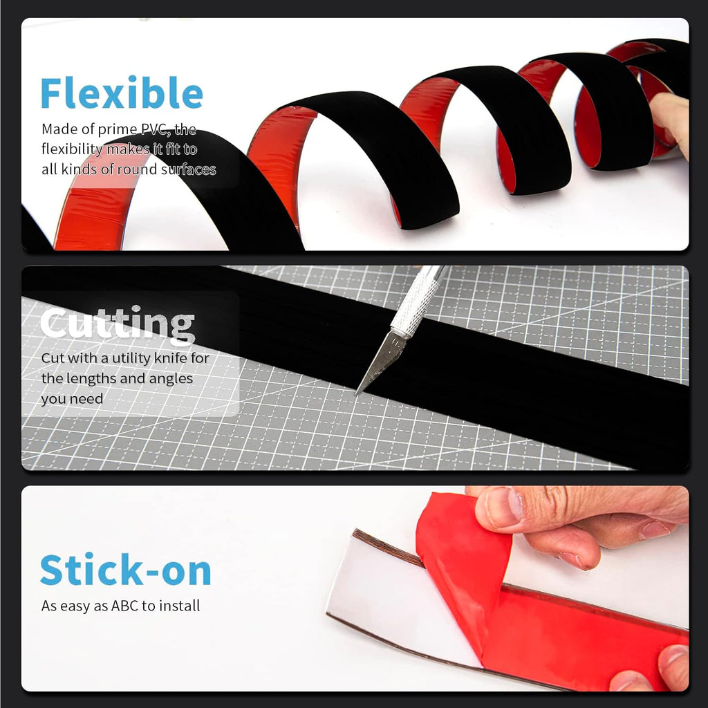 Art3d Self Adhesive Vinyl Floor Transition Strip, Laminate Floor Strip Floor Flat Divider Strip for
