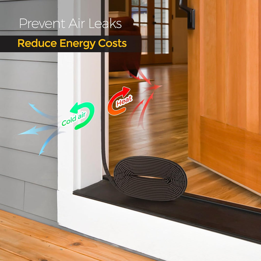 Ravinte Weather Stripping Door Seal Strip Soundproof "Q" Foam Weather Stripping for Door Frame