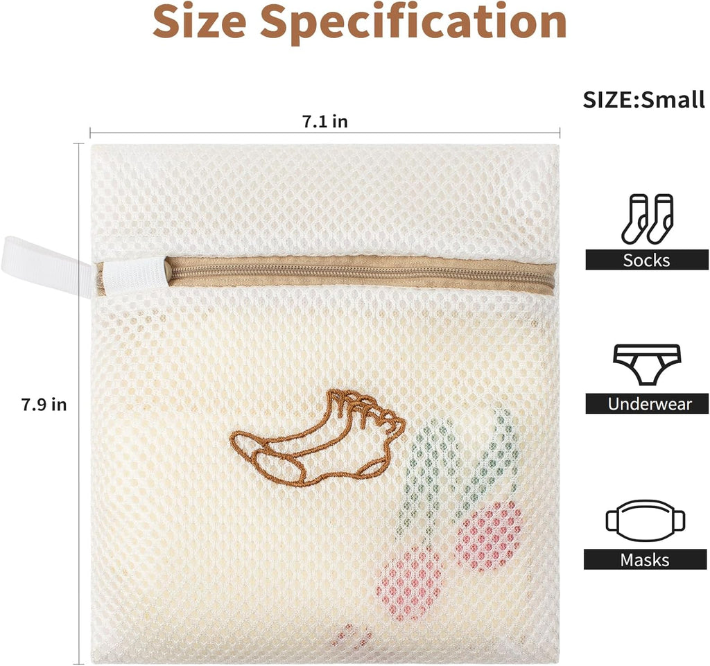 3 Pack Sock Laundry Bags by MDSXO- Small Durable Lingerie Delicates Bag for Washing Machine for