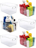 Clear Plastic Storage Bins, Perfect for Kitchen Organization or Pantry Organization and Storage