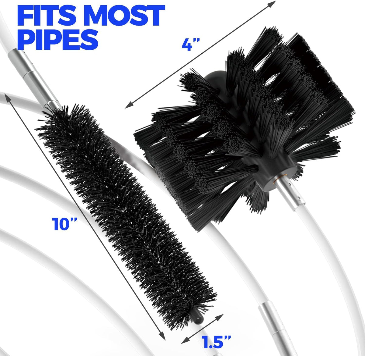 Holikme 50 Feet Dryer Vent Cleaner Kit Lint Remover Flexible Dryer Vent Cleaning Brush Extends Up