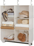 StorageWorks Hanging Closet Organizer with Metal Rod, 6-Section Closet Organizers and Storage