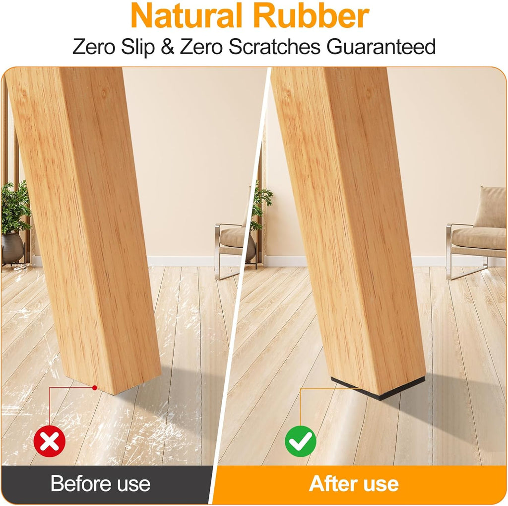 CHUNZEXI Non Slip Furniture Pads - 12 Premium Furniture Grippers Self Adhesive Rubber Furniture