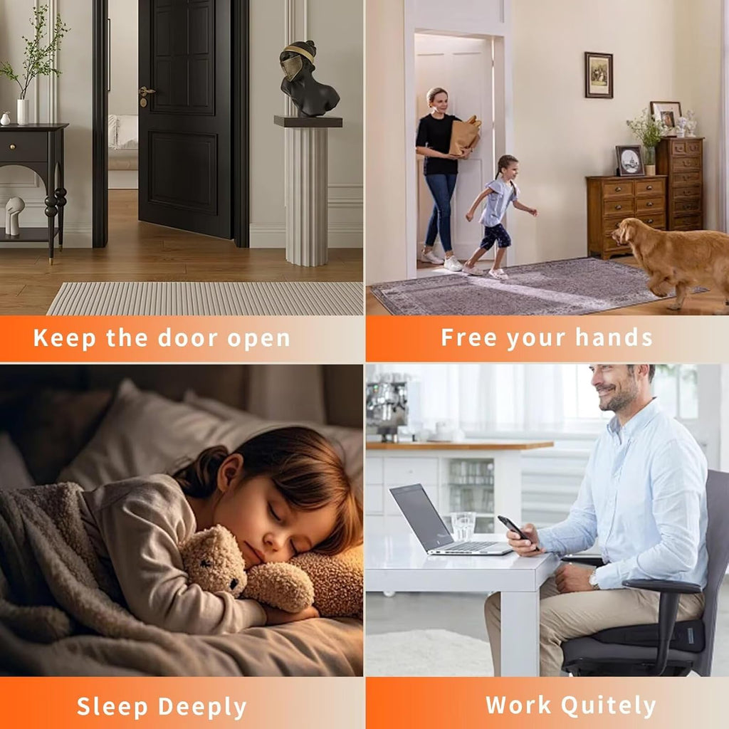 Bak Bo Magnetic Door Stoppers 4 Pack Bottom of Door Holder Keep Door Open No Drilling Magnet Floor