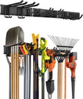 48-Inch Garage Storage Tool Organizer with 8 Hooks - Heavy Duty Metal Rack for Garage Organization