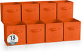 Sorbus 13 Inch Storage Bins - Sturdy Collapsible Fabric Storage Cubes with Handle - 8 Foldable