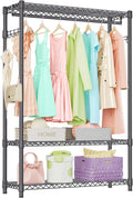 IZEUK 3 Tier Heavy Duty Garment Rack Wire Clothes Rack for Hanging Clothes, Metal Freestanding