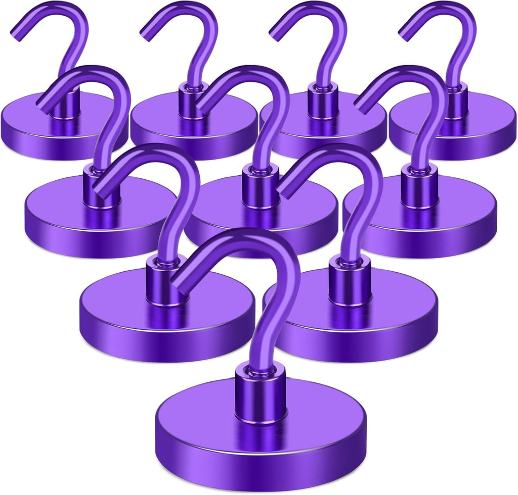 MIKEDE Magnetic Hooks,150LB Heavy Duty Magnets with Hook for Fridge, Strong Magnet Neodymium
