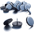 1" Nail on Furniture Sliders (24 Pack) - Furnigear Heavy Duty PTFE (Teflon) Chair Sliders Glides