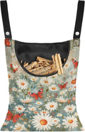 Daisy Clothespin Bag Butterfly Laundry Hanging Storage Organizer Clothes Pin Hanging Bags with Rope