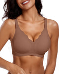 Vertvie Womens Seamless Bras No Underwire Supportive Wireless Push Up Full Coverage Bralette