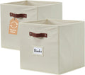 DECOMOMO Storage Bins, Cube Storage Bin with Labels, Fabric Storage Cubes for Shelves (10.5" x 11"