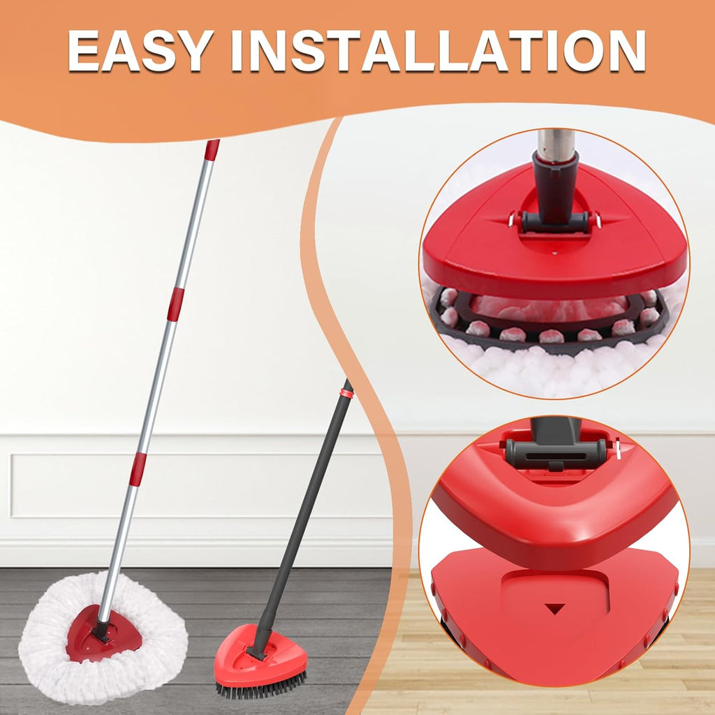 5 Pack Spin Mop Head Replacement for O Cedar EasyWring 1-Tank System,Include 4 Mop Replace Heads +