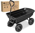 Yesker Garden Carts - 600lbs Dump Wagon with All Terrain Inflatable Wheels for Yard Lawn Farms
