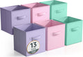 Sorbus Fabric Storage Cubes - 6 Foldable Storage Bins for Organizing Pantry, Cubbies, Toy Box