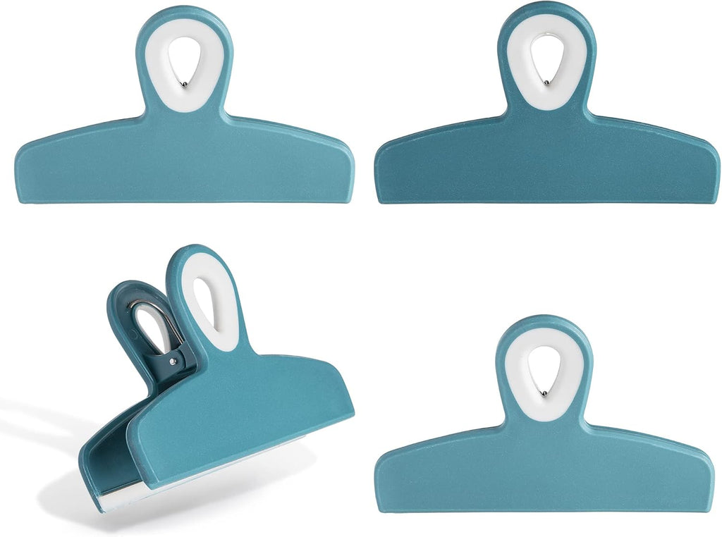 COOK WITH COLOR Bag Clips - Heavy Duty Chip and Refrigerator Magnet Clips for Food Storage with Air