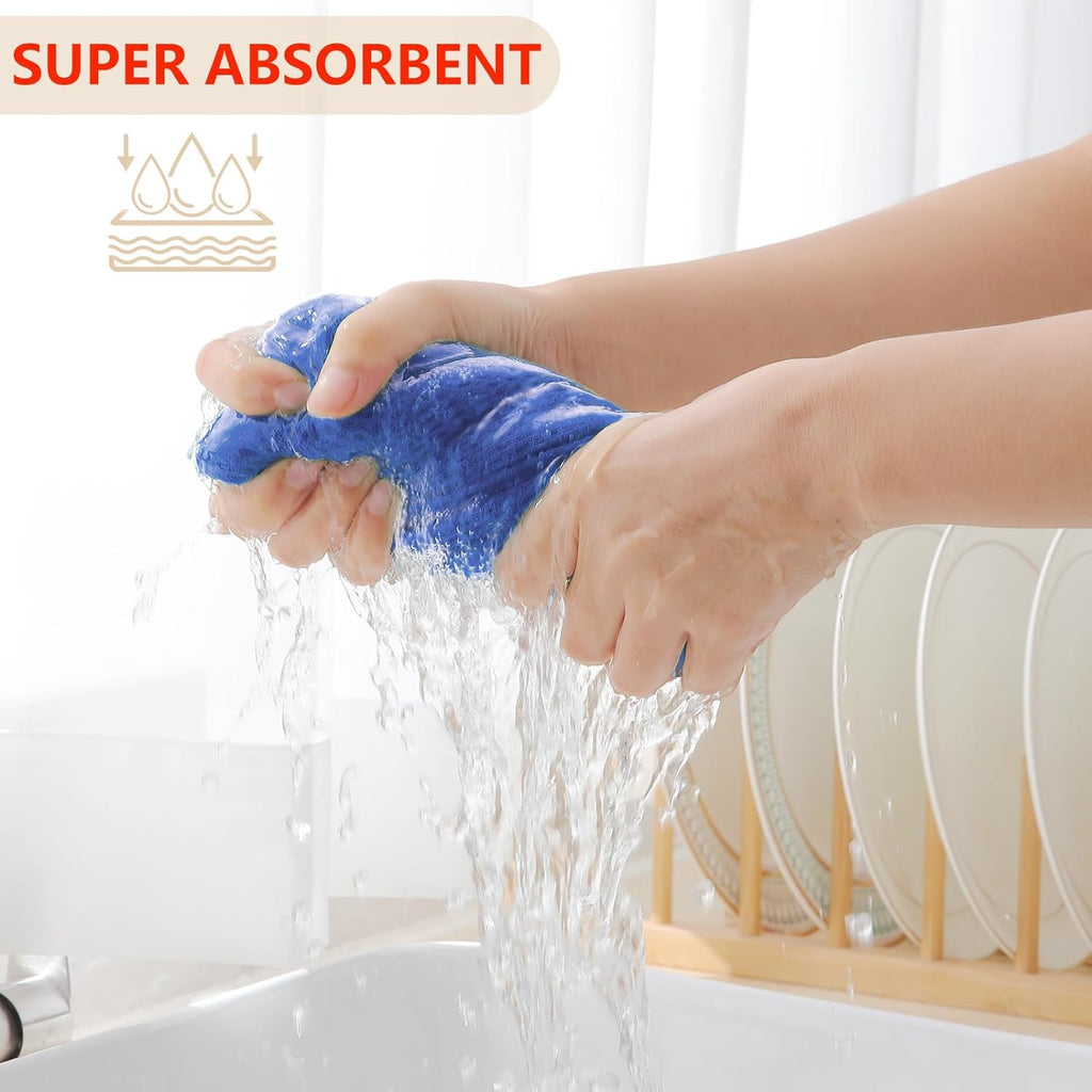 Homaxy 100% Cotton Waffle Weave Kitchen Dish Towels, Ultra Soft Absorbent Quick Drying Cleaning