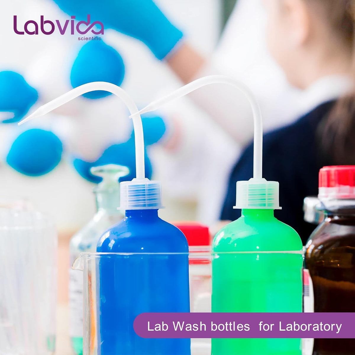 New Releasedd Thick Wall 500ml/17OZ Squeeze Bottle Set 2pcs - Versatile Durable Plastic Wash
