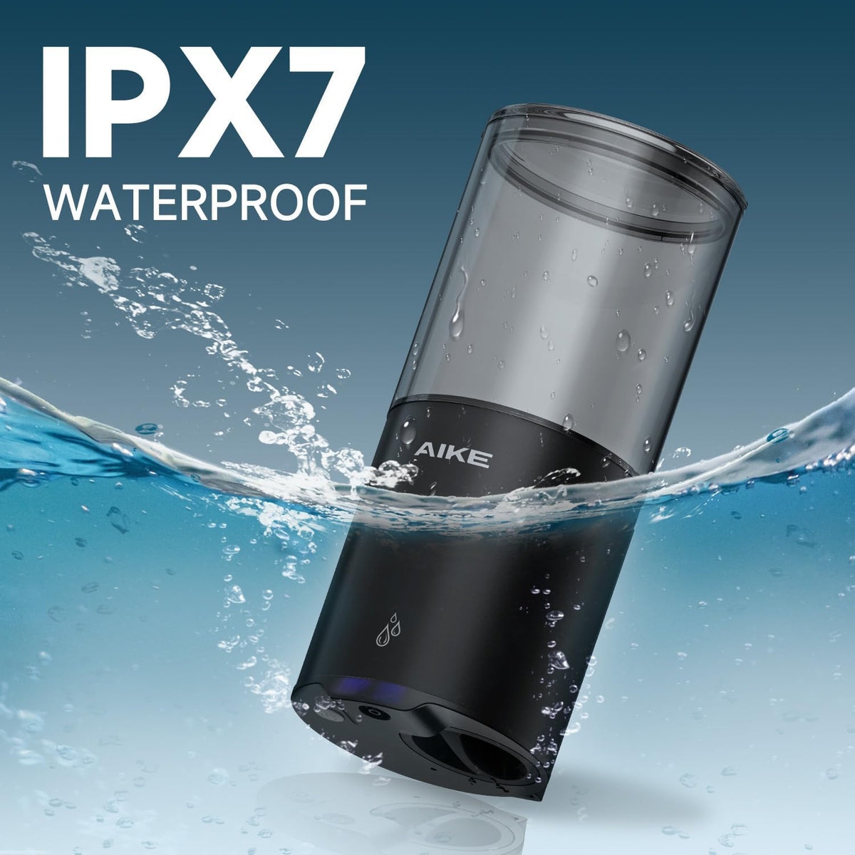 AIKE Automatic Soap Dispenser Wall Mounted for Kitchen and Bathroom, IPX7 Waterproof with Matte