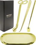 4 in1 Candle Accessory Set with Storage Tray Plate, Candle Wick Trimmer, Candle Wick Snuffer