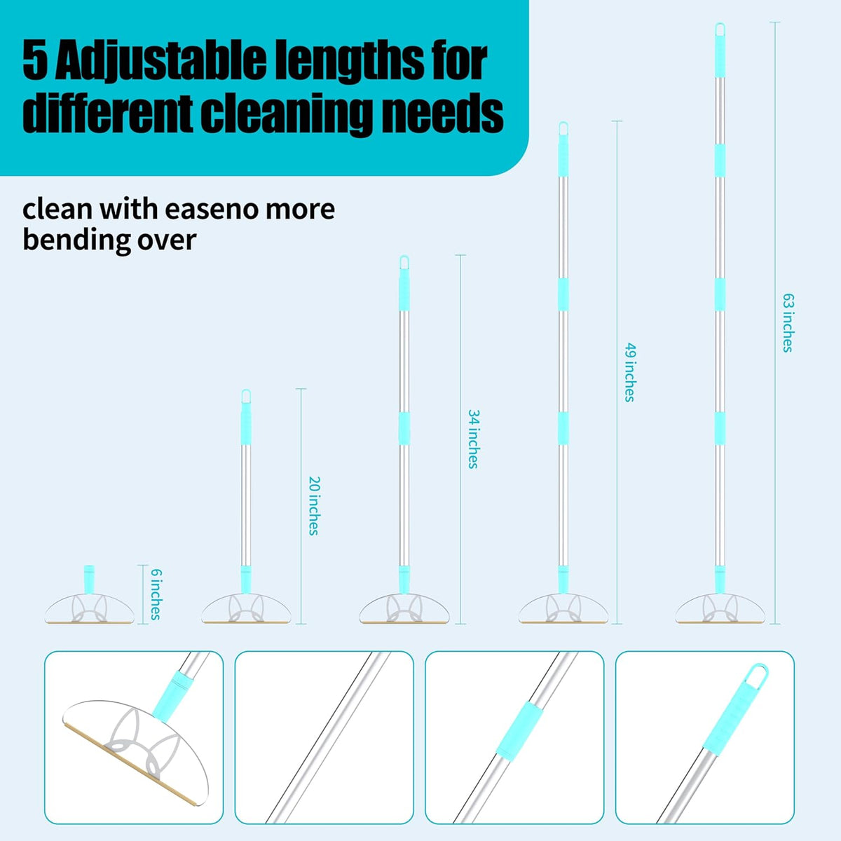 Ultra & Pro LINTPLUS Combo – 63” Long Carpet Rake for Pet Hair + Pro Attachments – Heavy Duty