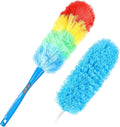 Rainbow Static Duster 24inch Reusable Microfiber Electrostatic Dusters with 2 Beandable and