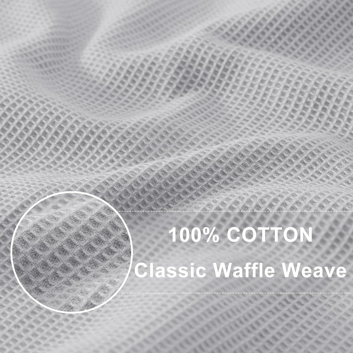 Homaxy 100% Cotton Waffle Weave Dish Cloths - 8 Pack Soft and Absorbent Dish Towels - 12 x 12