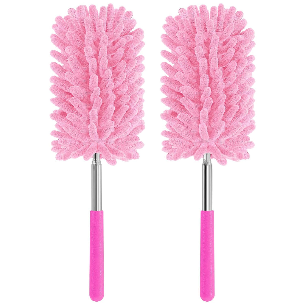 Mini Duster for Cleaning, 360° Bendable Hand Dusters with Extension Pole, Washable Small Duster for