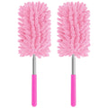Mini Duster for Cleaning, 360° Bendable Hand Dusters with Extension Pole, Washable Small Duster for