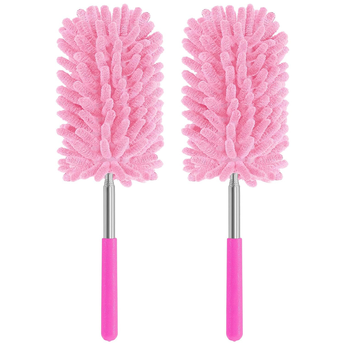 Mini Duster for Cleaning, 360° Bendable Hand Dusters with Extension Pole, Washable Small Duster for