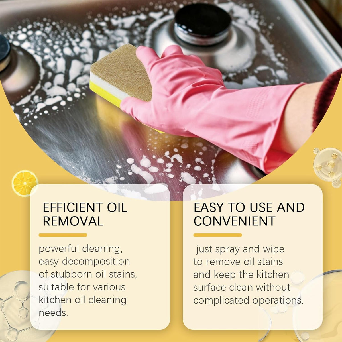 Multifunctional Powerful Kitchen Foam Cleaner, Rotateepic Foam Cleaner, Greasy Dirt Clean Spray