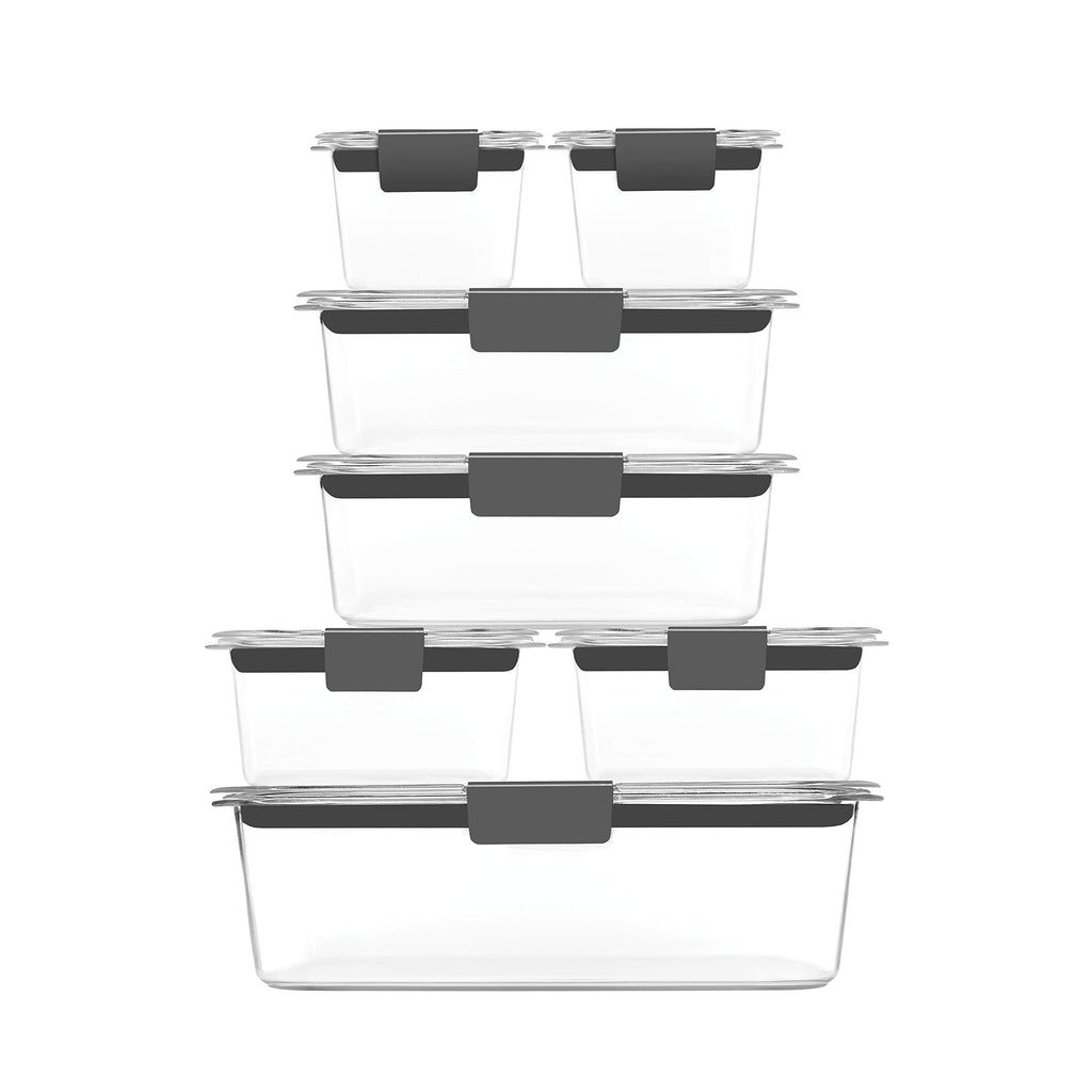 Rubbermaid Brilliance Food Storage Containers, 14 Piece Plastic Containers with Lids, BPA-Free