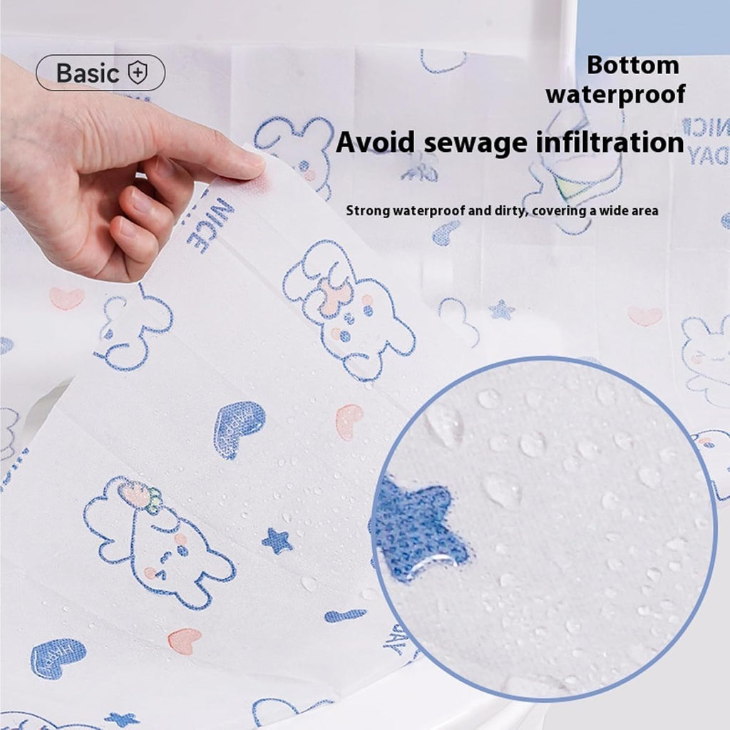 Disposable toilet seat cover,30 Pack of oversized waterproof toilet seat paper, suitable for