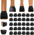 BALEINE 32 Pack Silicone Chair Leg Floor Protectors, Stool Leg Protectors Cap, Non-Slip Chair Leg