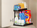 heart & home 1-Pack Under Sink Storage Organizer for Kitchen & Bathroom Cabinets with Removable