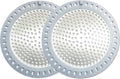 2PCS Shower Drain Hair Catcher, Shower Drain Strainer, Stainless Steel with Silicone Edging, 4.75