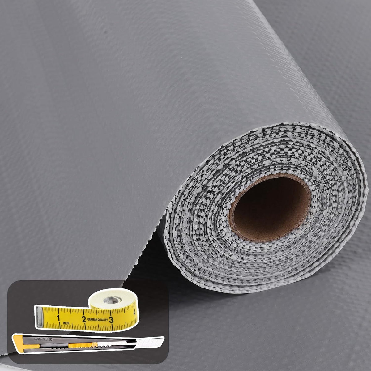 Shelf Liners for Kitchen Cabinets 12in x 30FT Non Adhesive Drawer Liner Grey Thickened Shelf Liner