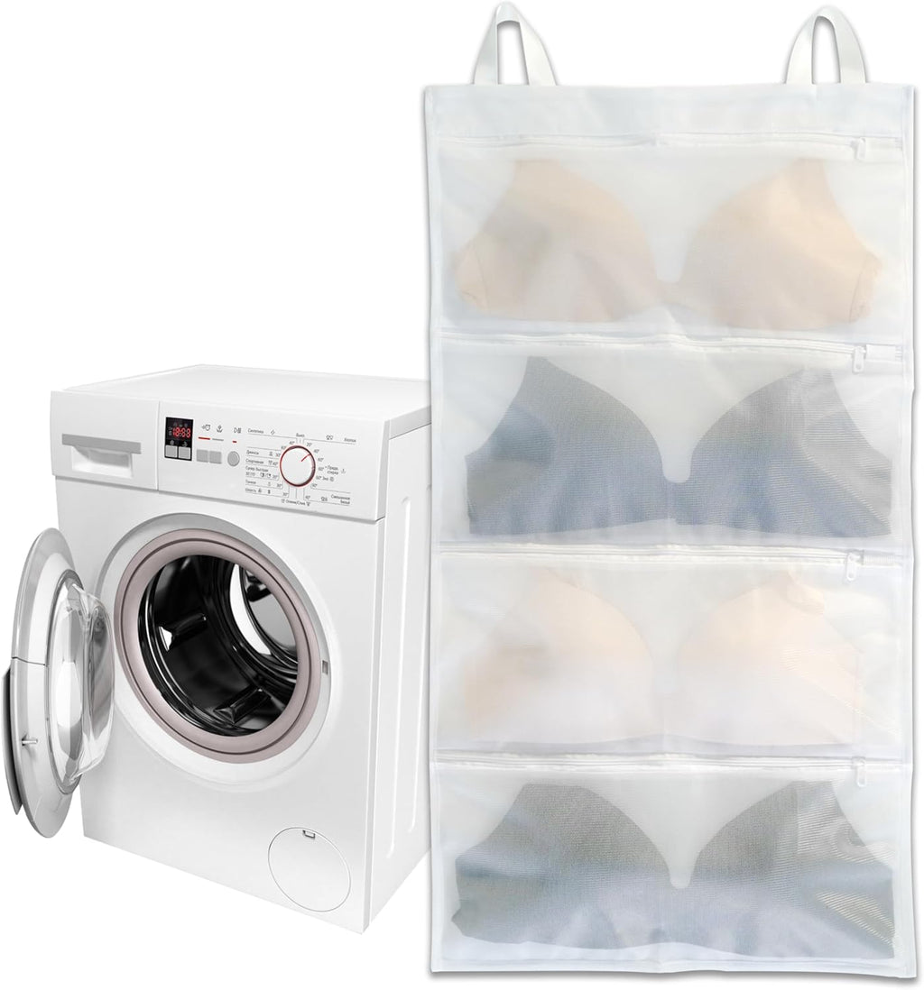 Bra laundry bags for washing machine, 1pc, Holds 4 A-D cups sizes, Cleans, Drys, Storage and