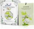 Jasmine Scented Sachet Bags - 12 Pack Closet Freshener Odor Eliminator, Long Lasting Home Fragrance