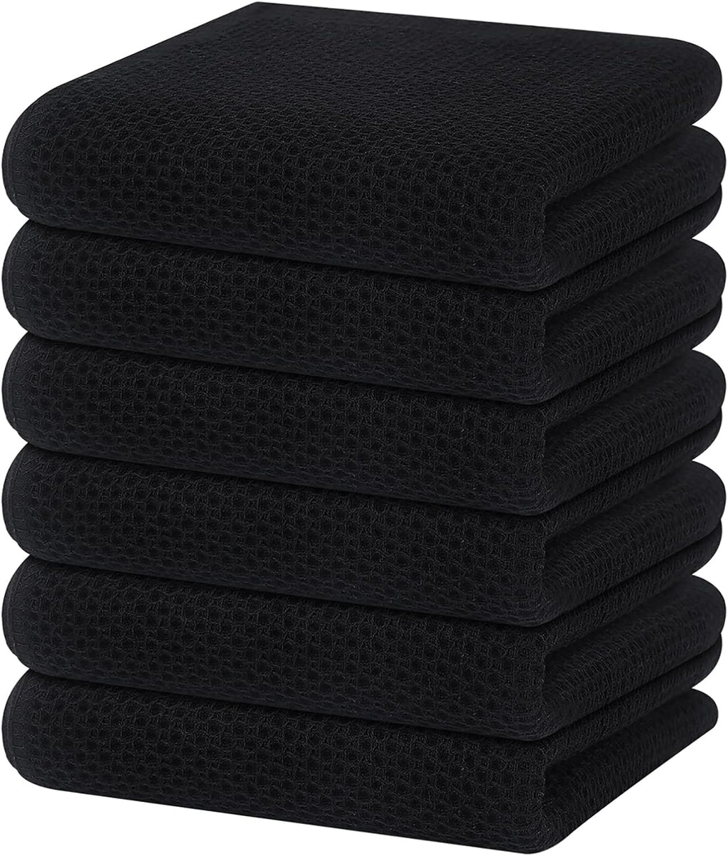 Homaxy 100% Cotton Waffle Weave Kitchen Dish Towels, Ultra Soft Absorbent Quick Drying Cleaning