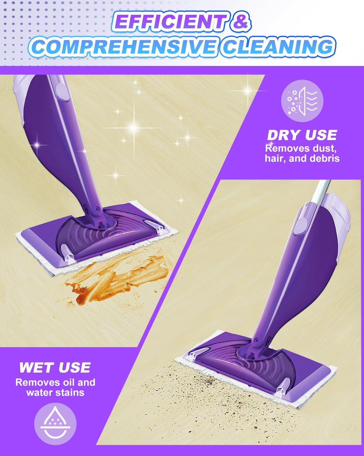 Replacement Mop Pads Refills 20 Pack for Swiffer Wet Jet Spray Mops for Floor Cleaning Disposable