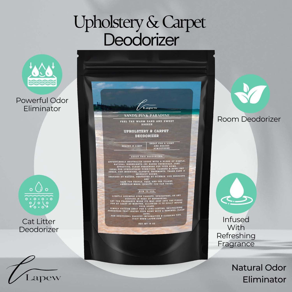 Sandy Pink Paradise Carpet Freshener Powder 16 oz | Powerful Odor Eliminator for Home | Upholstery