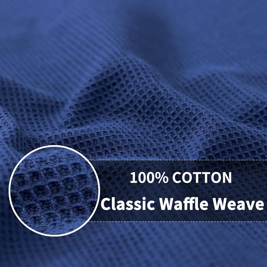 Homaxy 100% Cotton Waffle Weave Dish Cloths - 6 Pack Soft and Absorbent Dish Towels - 12 x 12