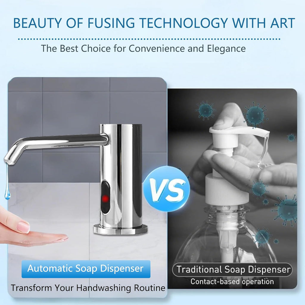 Automatic Soap Dispenser Touchless for Kitchen and Bathroom, Sink Built in Commercial Electric Soap