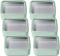 Caraway 6pc Glass Food Storage Set – 10 Cup Food Containers (6) - Ceramic Coated - Non Toxic, Non