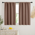 RYB HOME Small Window Curtains with Rod Pocket Design, Blackout Privacy Curtains Drapes Energy