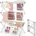 APEXCHASER Clothes Drying Rack, 3-Tier Laundry Drying Rack for Clothes, Expandable Metal Clothing