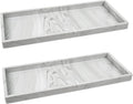 Countertop and Vanity Tray - 2 PC Large 11.7" Silicone Bathroom Trays, Counter Organizer, Dish Soap